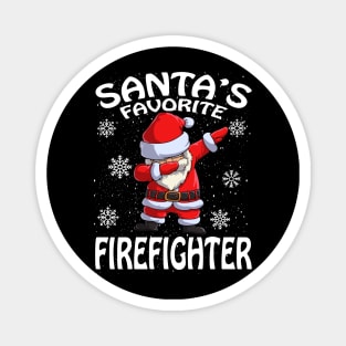 Santas Favorite Firefighter Christmas Magnet